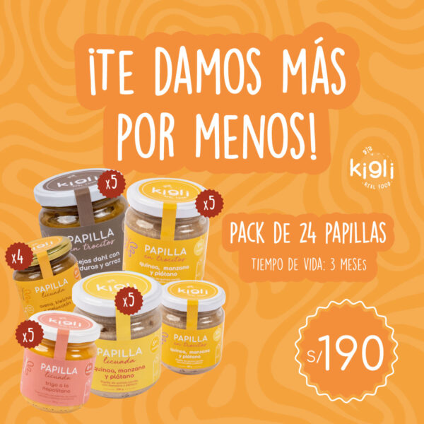 ¡Oferta! Pack de 24 papillas