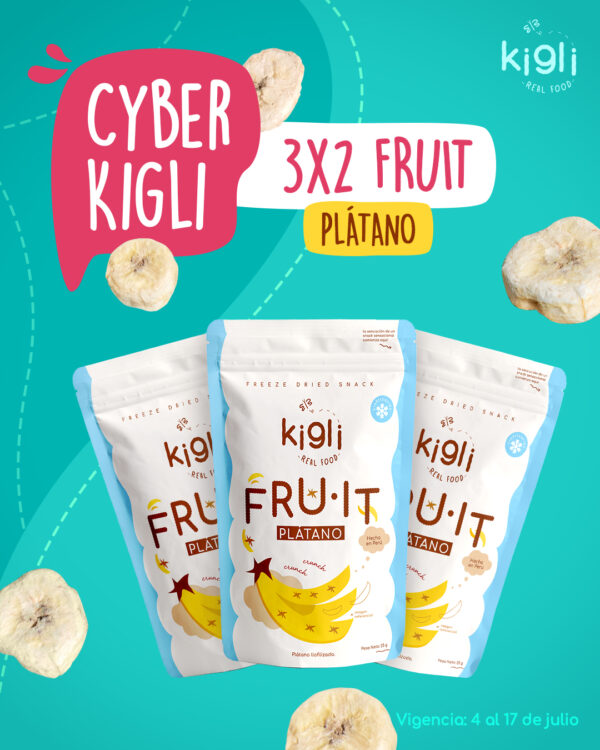 ¡Cyberkigli! 3x2 en Fru.it de Plátano