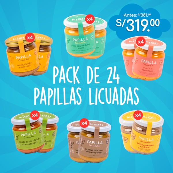 Pack de 24 papillas en licuadas 185g