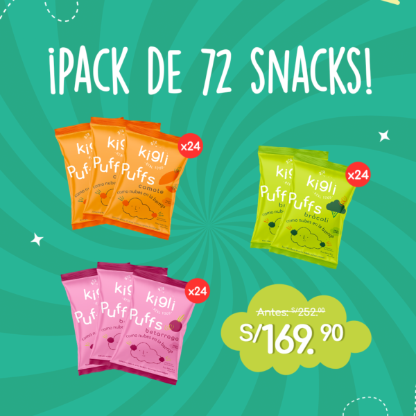 ¡Nuevo! Pack 72 snacks