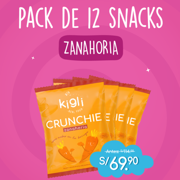 Pack de 12 crunchies de zanahoria