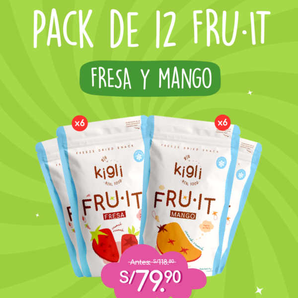 Pack de 12 Fru·it de fresa y mango