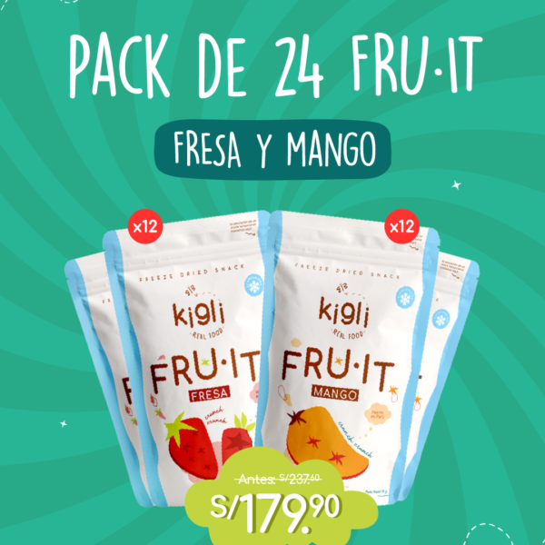 Pack de 12 Fru·it de fresa y 12 Fru·it de mango